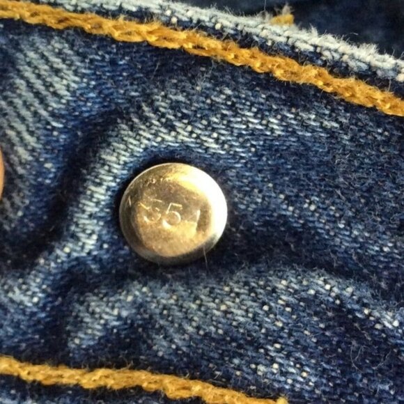 Levis 505 Mens Regular Fit Jeans 36x30 Medium Blue Distressed Denim USA - Picture 11 of 12